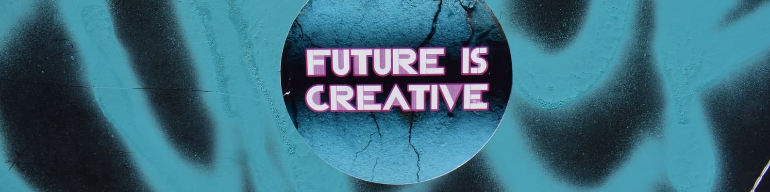 Future is Creative Quote written Background image for linkedin photo