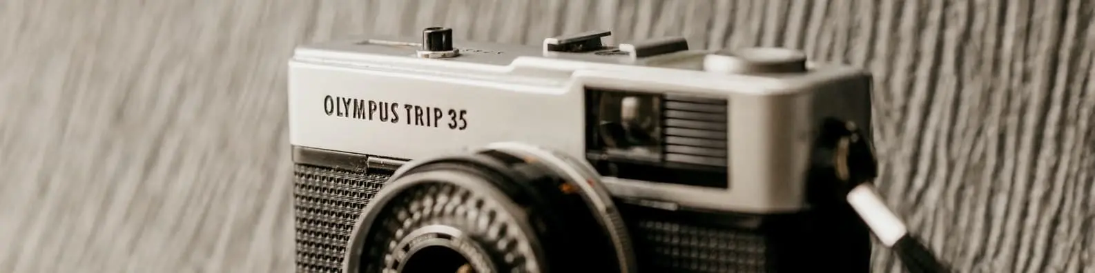 Vintage Olympus Trip 35 – Classic Camera LinkedIn Background